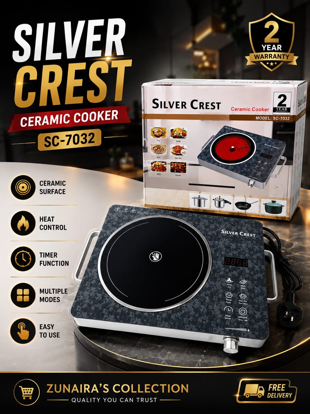 Silver Crest Ceramic Cooker SC-7032